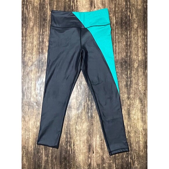Zyia Active Jade River Stone Metallic Leggings size 8-10 - Picture 1 of 4